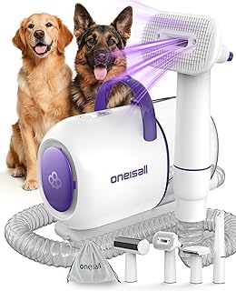 Test et avis complet sur le oneisall Aspirateur Poil de Chien et Chat, Aspirateur Poils d'animaux avec la Brosse, 12000Pa Puissance d'Aspiration, Elimine 99.99% des Poils d'animaux avec 4 Accessoires de Soins, 1.5L Capacité