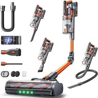 Test et avis complet sur le Fieety Aspirateur Balai sans Fil, 50kPa-600W-65Min Aspirateur sans Fil Puissant avec Tube Pliable Parfumé Mode Automatique Tuyau Extensible 1m pour Poils d'animaux, Tapis, Sols Durs et Voiture